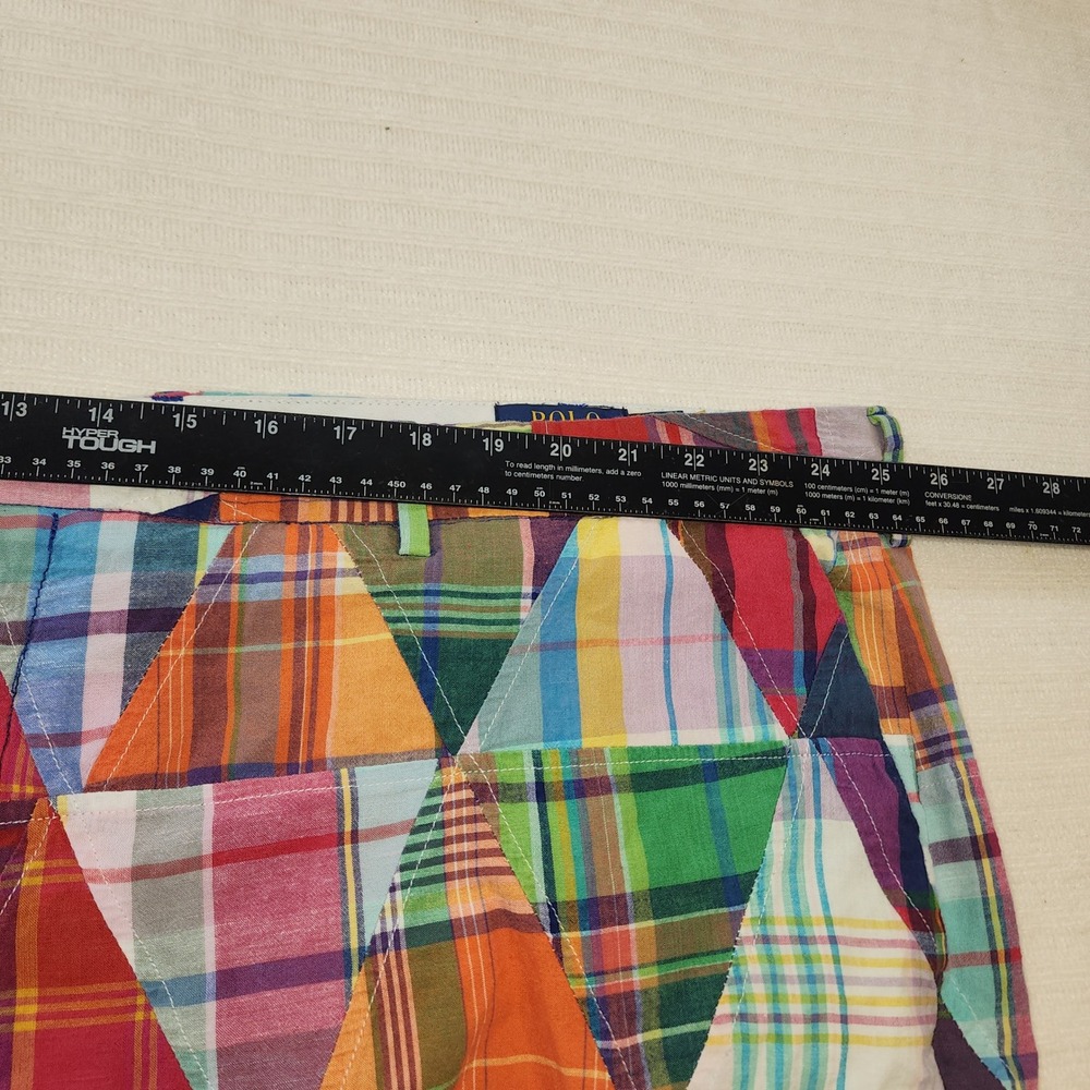 Polo Ralph Lauren Mens 50 Patchwork Plaid Triangle Classic Fit 9 Inch Shorts 50B - Picture 7 of 9